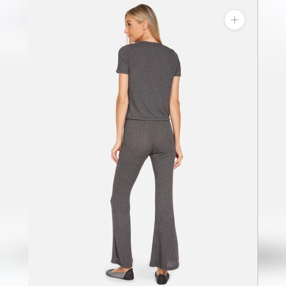 Michael Lauren Clifford Short Sleeve hi/lo Crop top - Picture 5 of 12